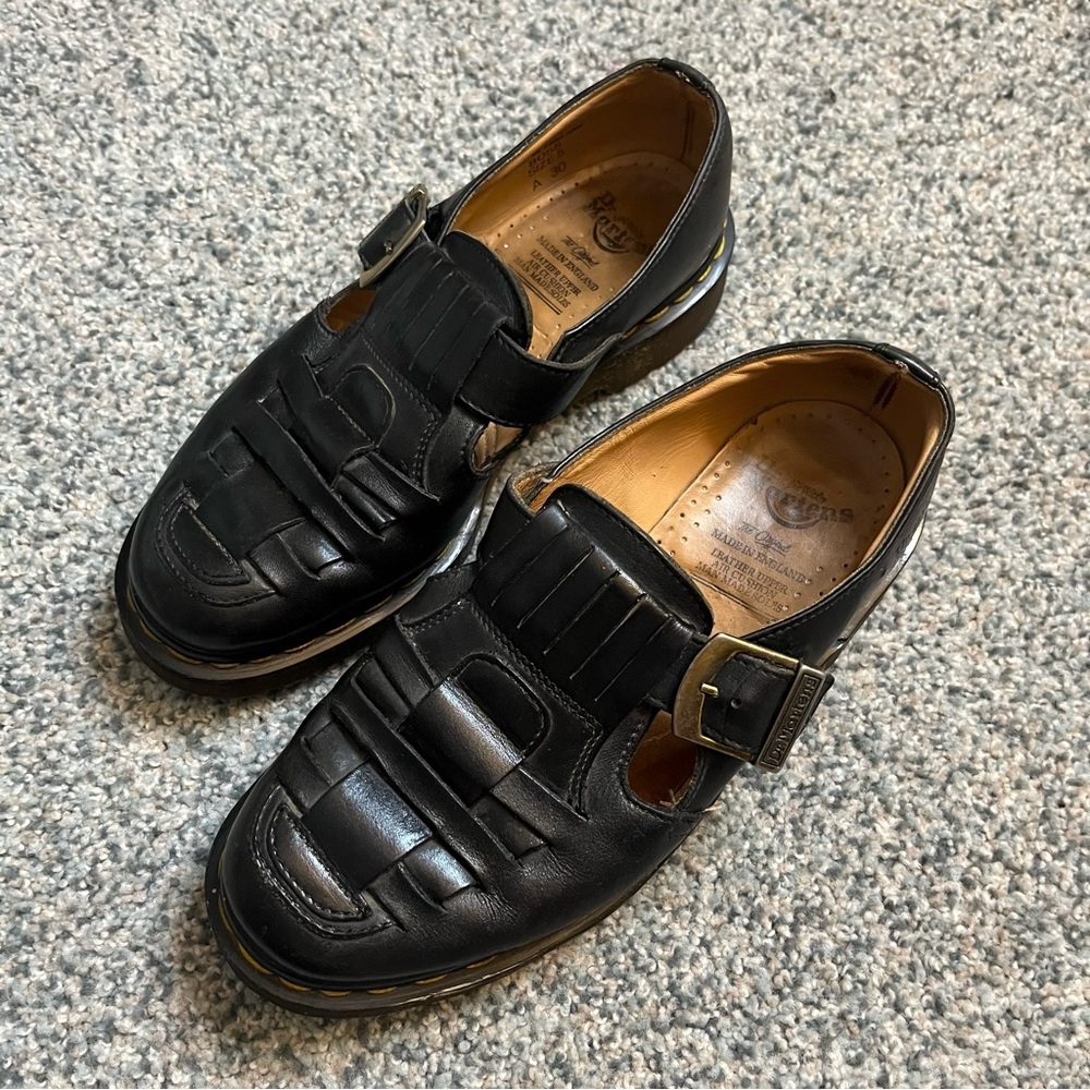 Dr. Martens Black Leather Sandals